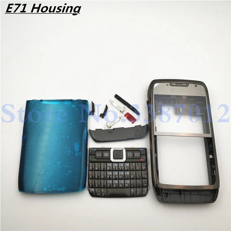 Полный Мобильный телефон Корпус Батарея задняя крышка для Nokia E71 + кнопочная