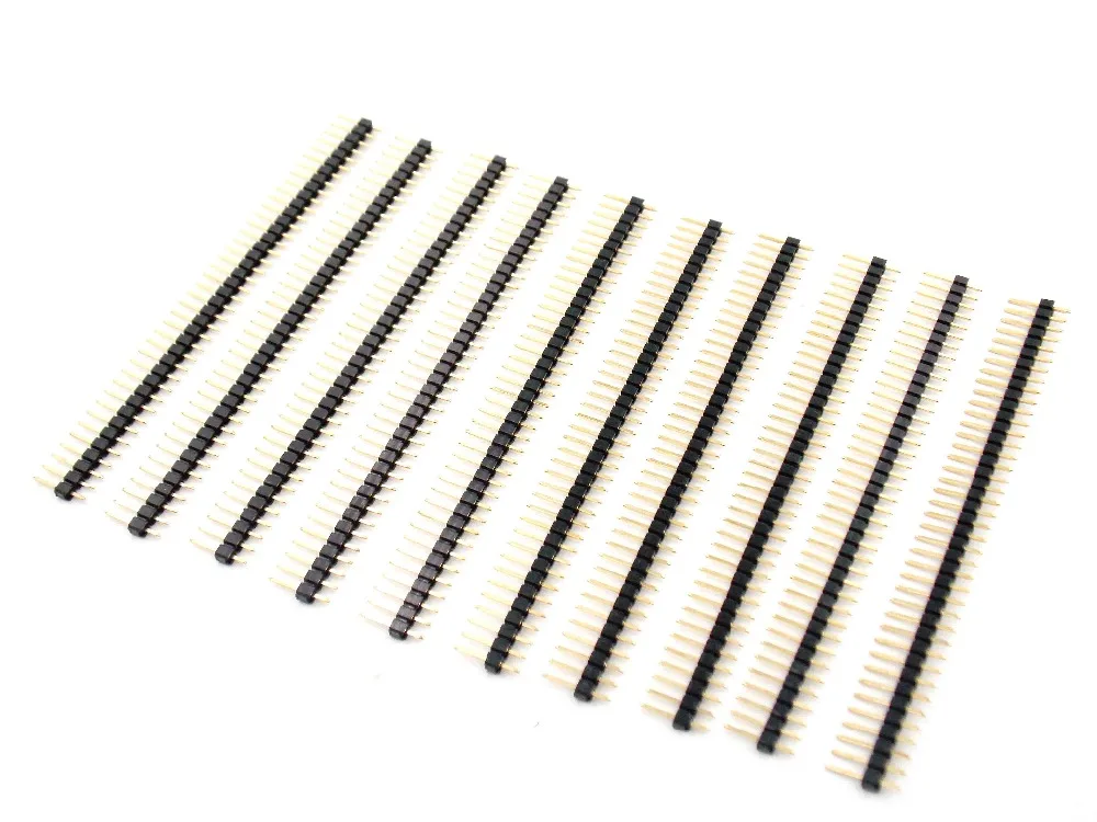 

10PCS/LOT GOLD 40 Pin 1x40 Single Row Male 2.54 Breakable Pin Header Connector Strip