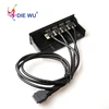 4 USB3.0 hub computer front panel 20 Pin Connector Adapter Bracket cable for PC Motherboard cable lenth 60cm ► Photo 3/5