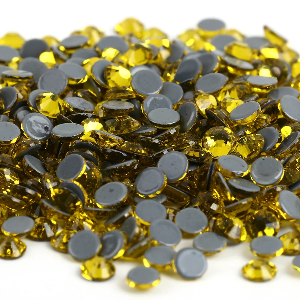 

Free Shipping! 1440pcs/Lot, ss16 (3.8-4.0mm) High Quality DMC Citrine Iron On Rhinestones / Hot fix Rhinestones