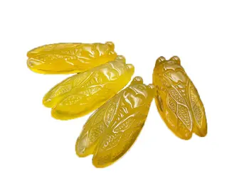 

Koraba Fine Jewelry Pure Natural Agate Stone Handmade Carved Cicada Pendants Women Men' Amulet Free Shipping