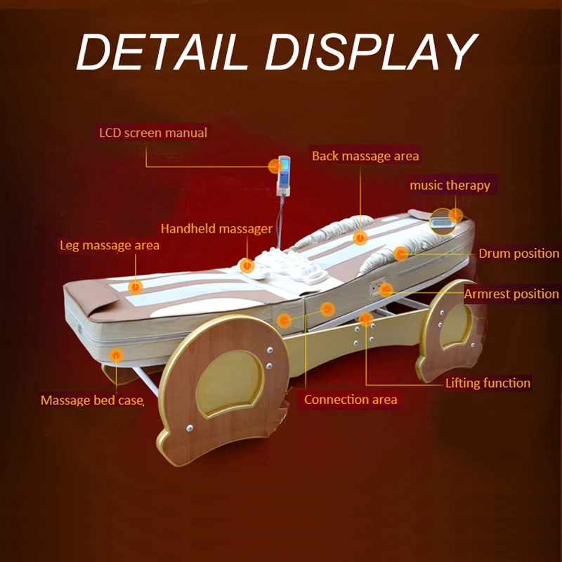 HFR-168-1E Migun Горячая Подогрев портативный Корея Дешевые нуга лучший теплый ЖК автоматический Электрический прокатки тепловой Нефритовый камень Массажная кровать