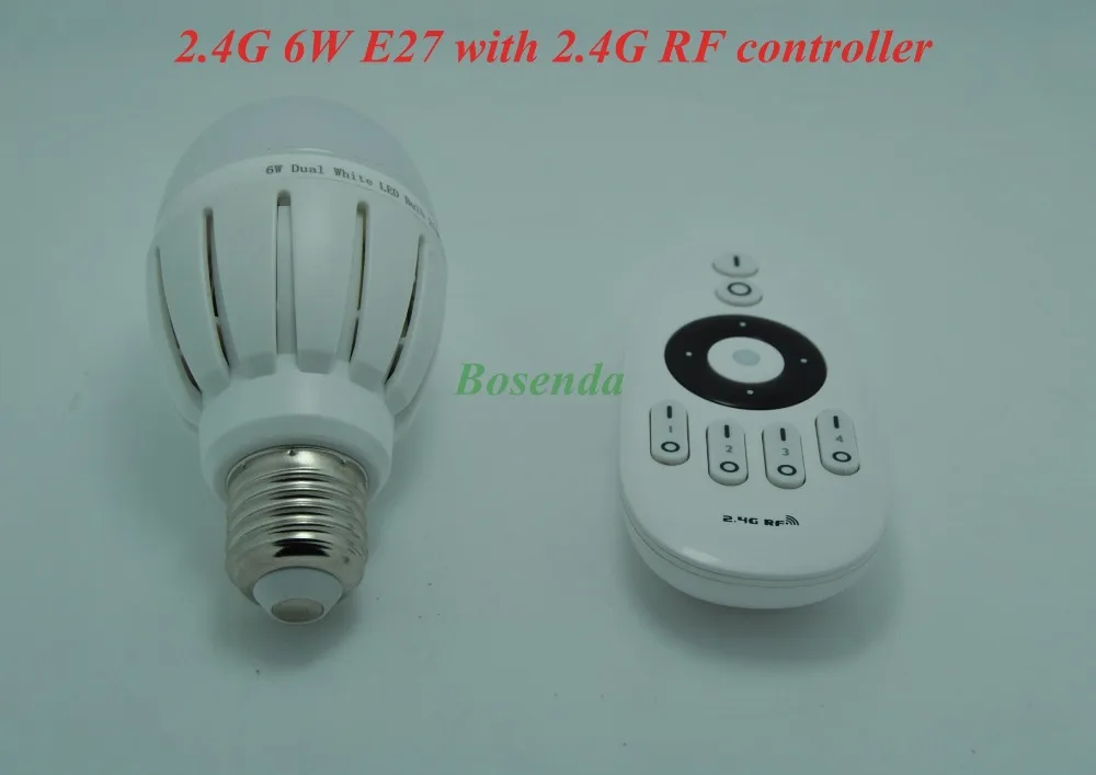 

Mi.light Wireless 2.4G RF Output 4- channel Remote 7.5W LED Dimmer Control with RF Adjustable 6W LED Bulb E27