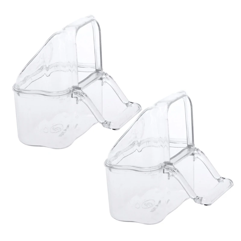 

Acrylic Bird Feeder 2Pcs/Set Cage Hanging Dish Feeder Dispenser Drinker Supplies