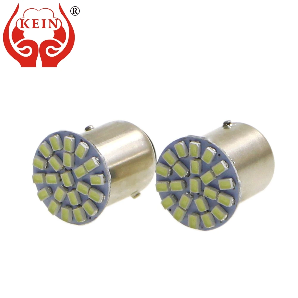 KEIN 10 шт. p21w 1156 светодиодная лампа ba15s bay15d 1157 led p21/5 Вт 3020 22smd Автомобильный задний