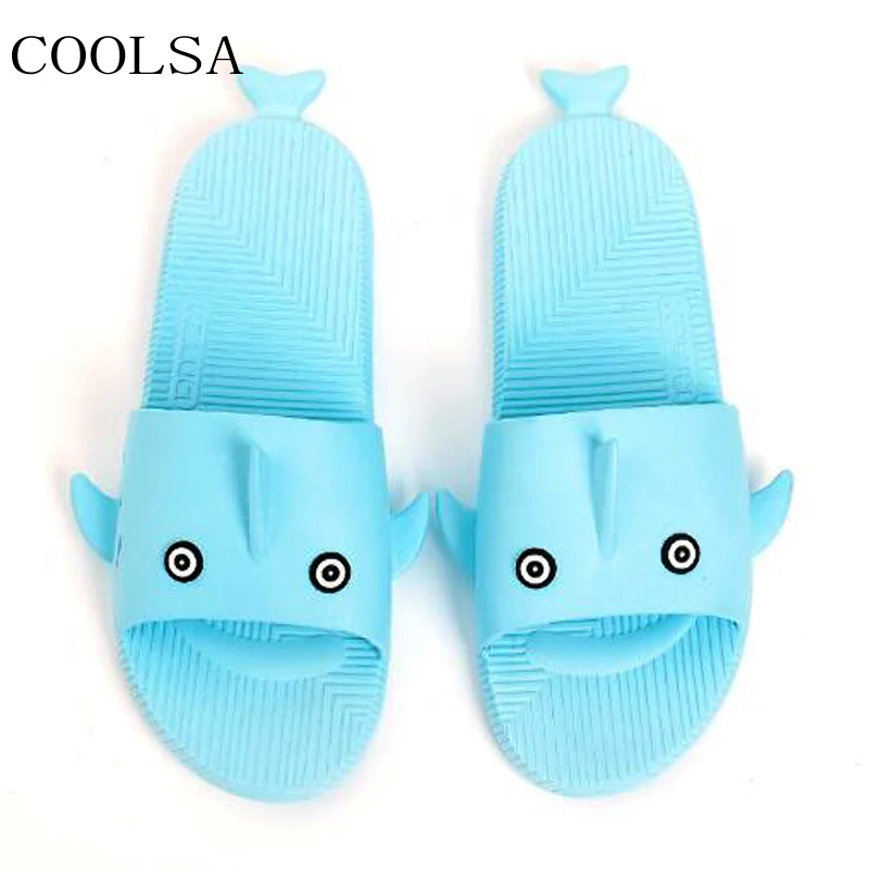 

Women's Summer Home Slippers Outside Cute Whale Animal Slippers Indoor Non-slip Bathroom Slippers Beach Flip Flops Women Slides
