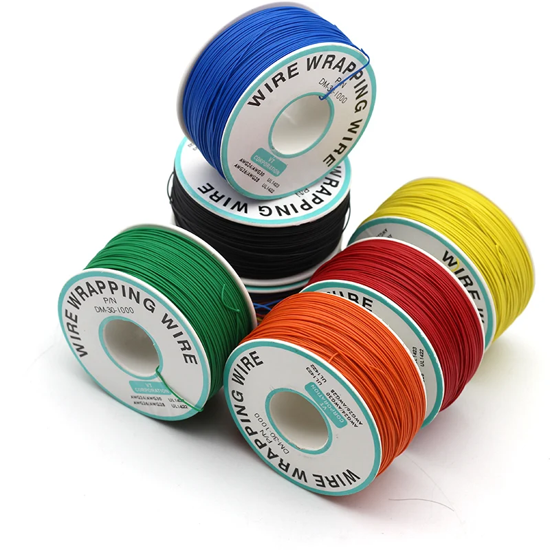 

30AWG Wire Wrapping Tinned Copper Solid PVC insulation Single Strand Copper Cable Ok Wire Electrical Wire PCB Flying Jumper Wire