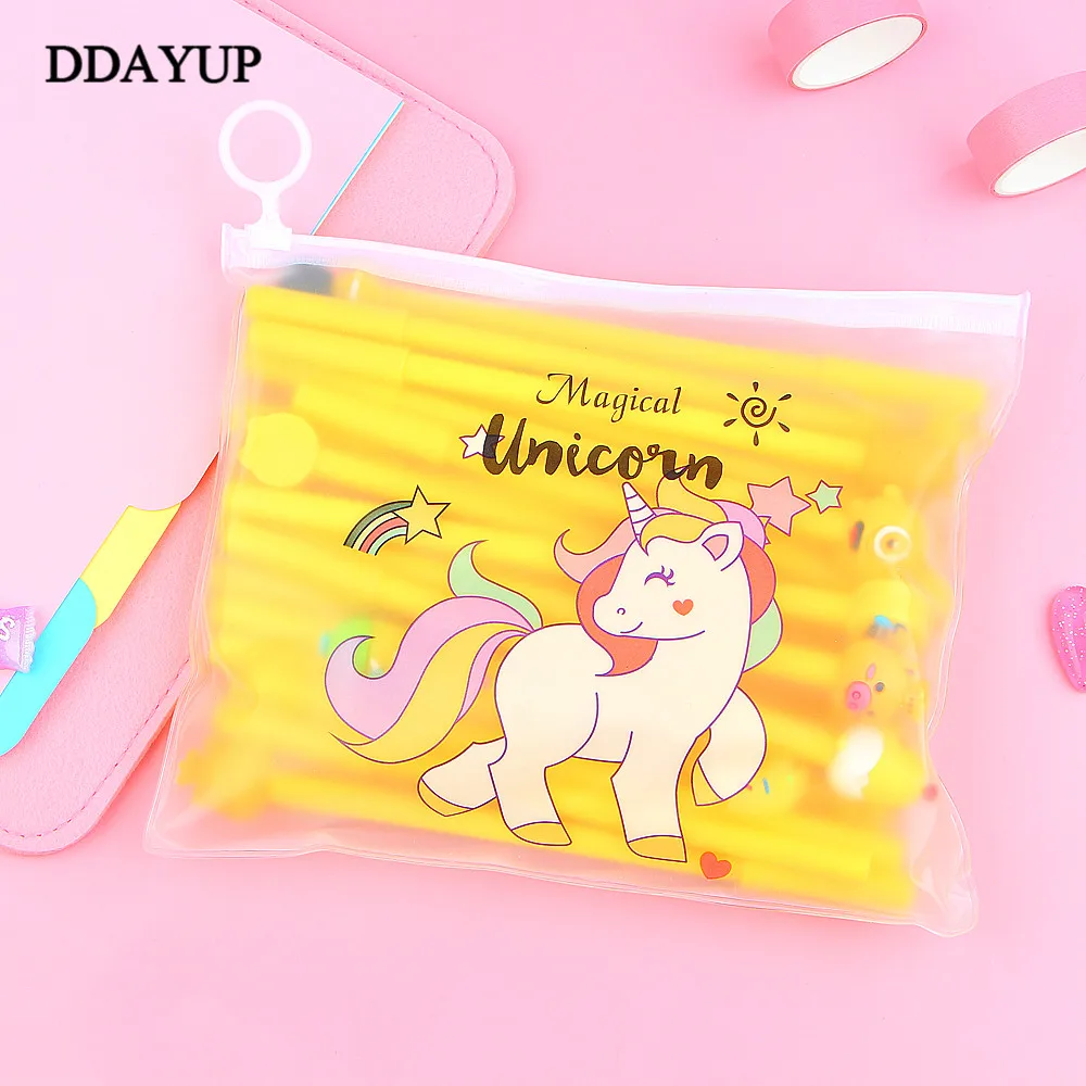 20 шт милые гелевые ручки в виде животных Kawaii, для студентов, креативные канцелярские подарки, школьные офисные ручки