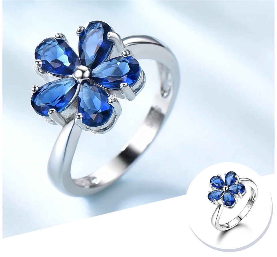 UMCHO Created Nano Sapphire 925 sterling silver rings for women EUJ091S-1 -pc (4)