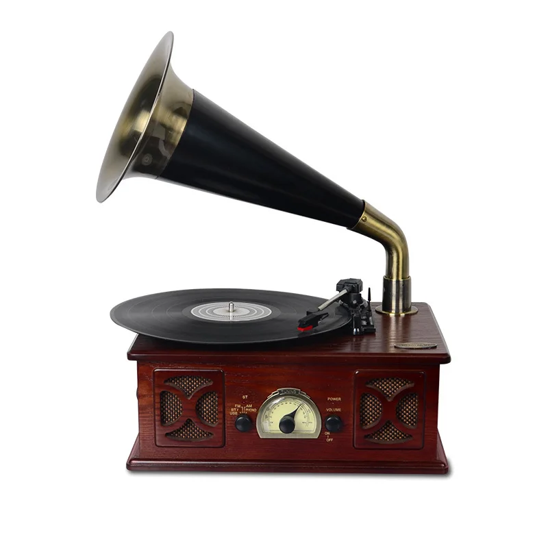 small horn phonograph lp