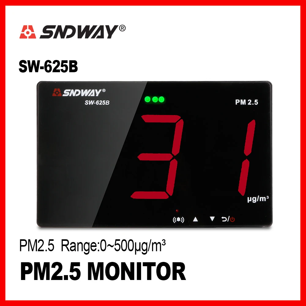 

SNDWAY Gas Analyzers Gas Detector Combustible Detector Wall Mounted Air Quality Monitor Gas Monitor PM2.5 SW-625B Gas Detector