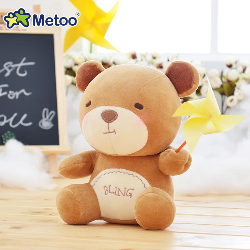 

7.5 Inch Plush Bear Toy Sweet Lovely Stuffed Baby Kids Toys for Girls Birthday Christmas Gift 25cm Bear Metoo Doll