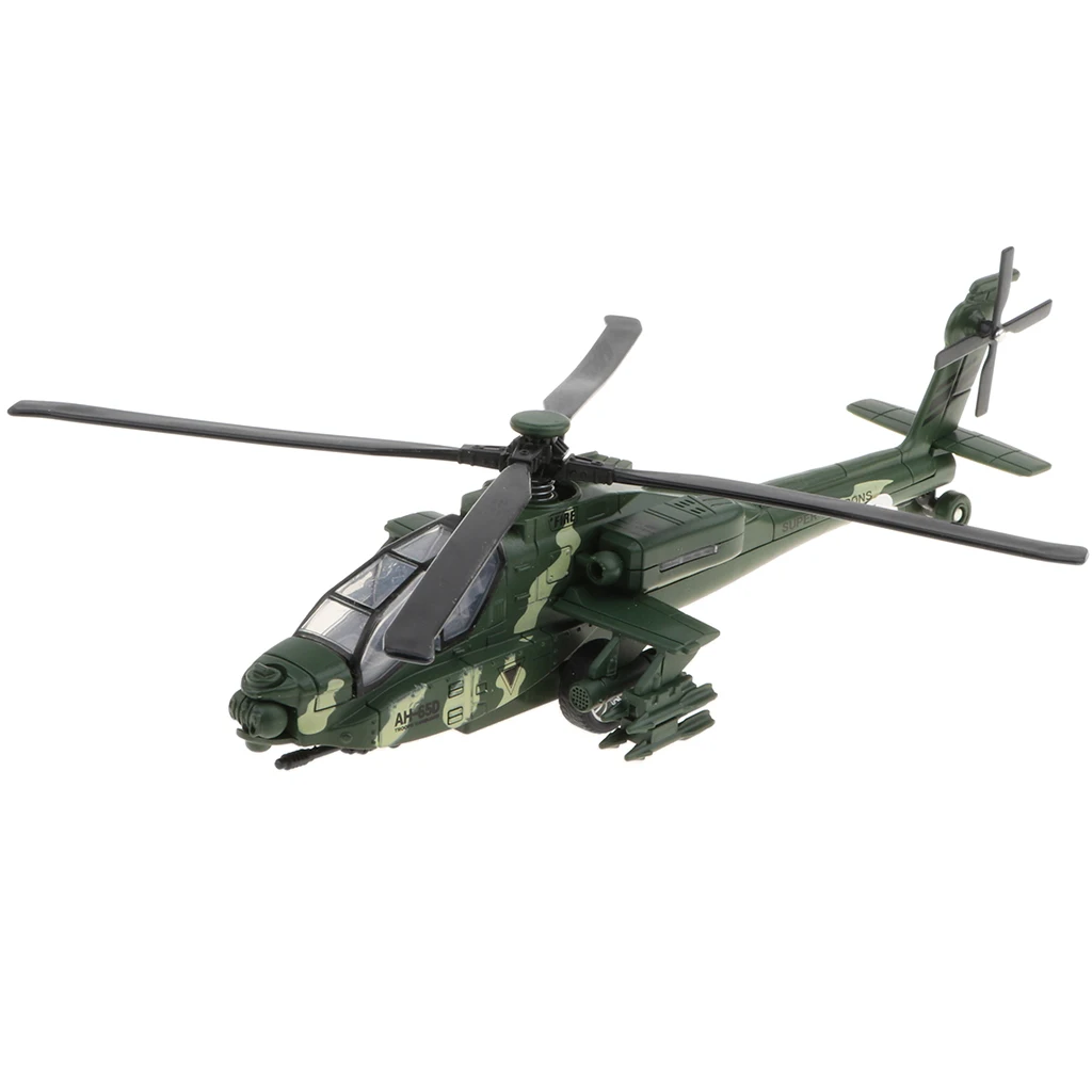 1/32 Scale RC Airplane Toy Friction Powered CAIC Z-10 Die-Cast Helicopter Toy with Pull Back Plane Function for Kids or Adults