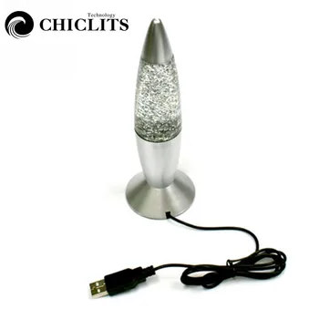 

New 3D Rocket Multi Color Changing Lava Lamp RGB LED Christmas Gift Bedside Night lamp Glitter Party Mood Night Light