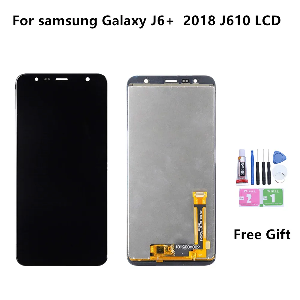 Оригинальный 6 0 ''ЖК-дисплей для samsung Galaxy J6 + J610 J610F J610FN ЖК-экран Замена Plus экран