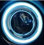 EOsuns COB angel eye led drl Дневной ходовой светильник+ противотуманная фара+ объектив проектора для volvo c30 - Цвет: ice blue