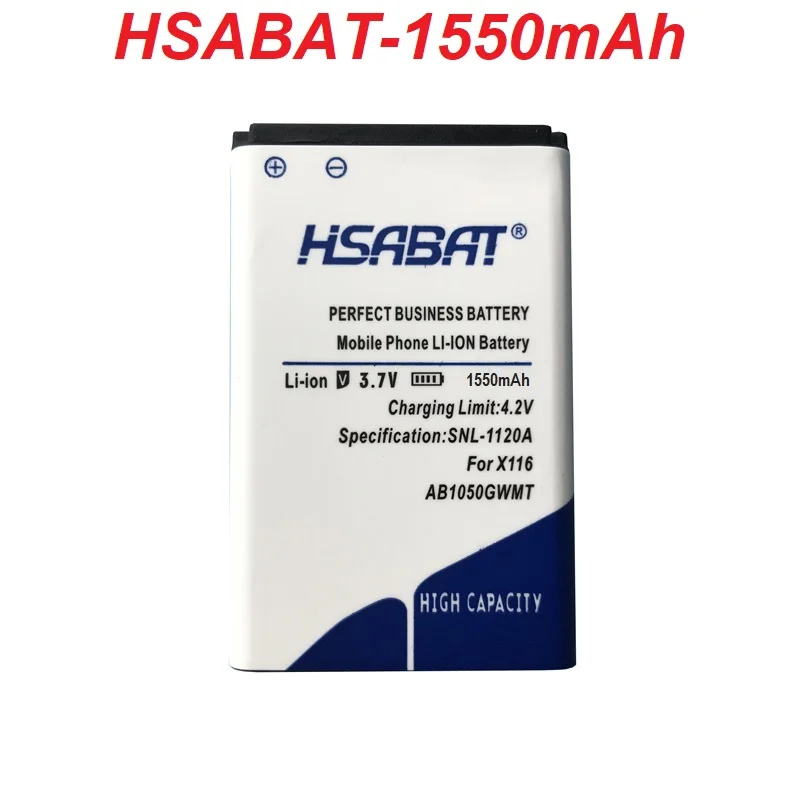 

Original HSABAT 2019 Newest 1550mAh Battery for PHILIPS Xenium X116 X125 X126 X128 E103 E106 E255