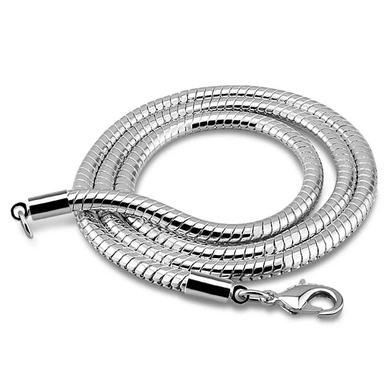 

Men fashion 925 silver pendant necklace real solid thick 100% pure silver necklace.4 mm 22 inches snake chain.Wholesale jewelry