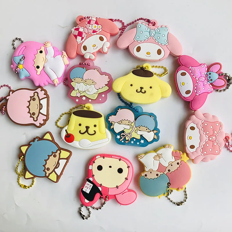 

Twin Star Melody Anime Keychain PVC pendant ornament decoration unisex bag chain ring key cover key chains Unisex Gifts