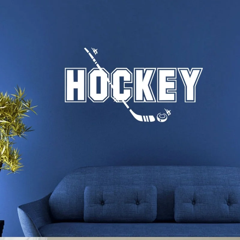 Hockey Wall Sticker DECAL FOR kids room decor Wall Decalin Wall