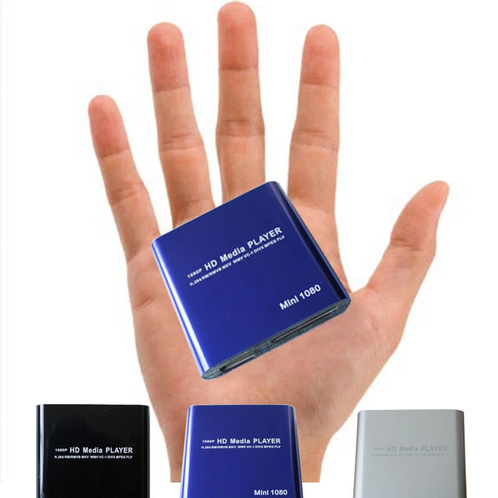 

TOP SALE 1080P Mini HD Media Player AV USB SD MMC Multimedia Advertising MKV Car External Video Player EU plug