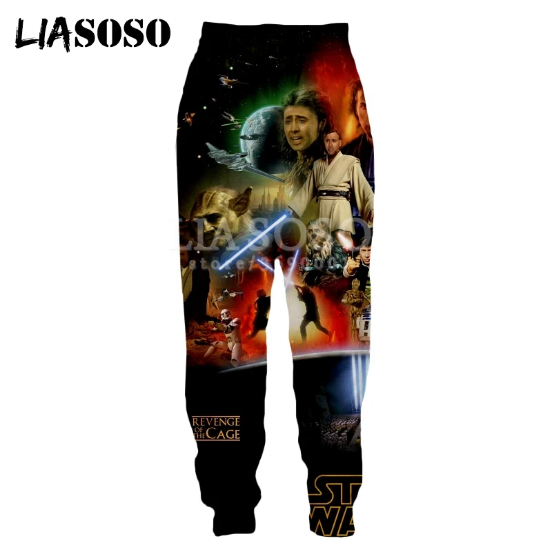 LIASOSO Nicolas Cage Crazy Funny Stare At You Face Sweatpants 3D Print Men Women Sweat Pants Jogging Funny Casual Hip Pop Pants business casual pants men