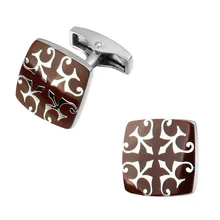 High quality fashion men’s shirts Cufflinks four Bird Red Enamel Cufflinks brass material wholesale and retail