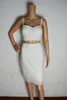 Sexy Kim Kardashian Two piece Knitted White Lace Dresses 4