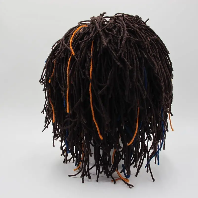 Rasta Wig Beanie мужские шапки ручной работы женские вязаные зимние теплые шапки Хэллоуин Рождественские День Рождения Подарки Забавные вечерние шапки Gorras