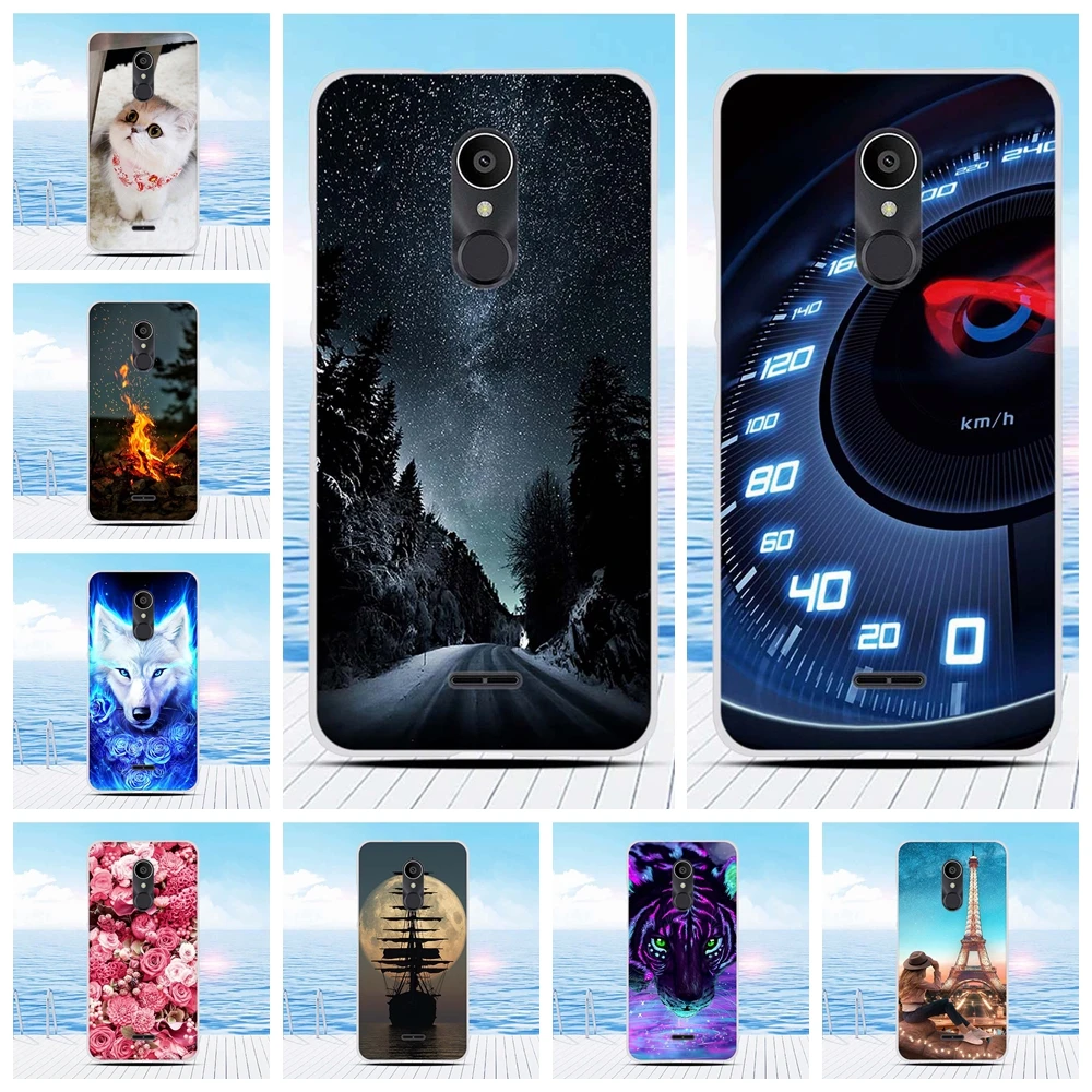 Мягкий ТПУ силиконовый чехол для alcatel 3c 2018 бампер 3D кошка печать телефона Обложка