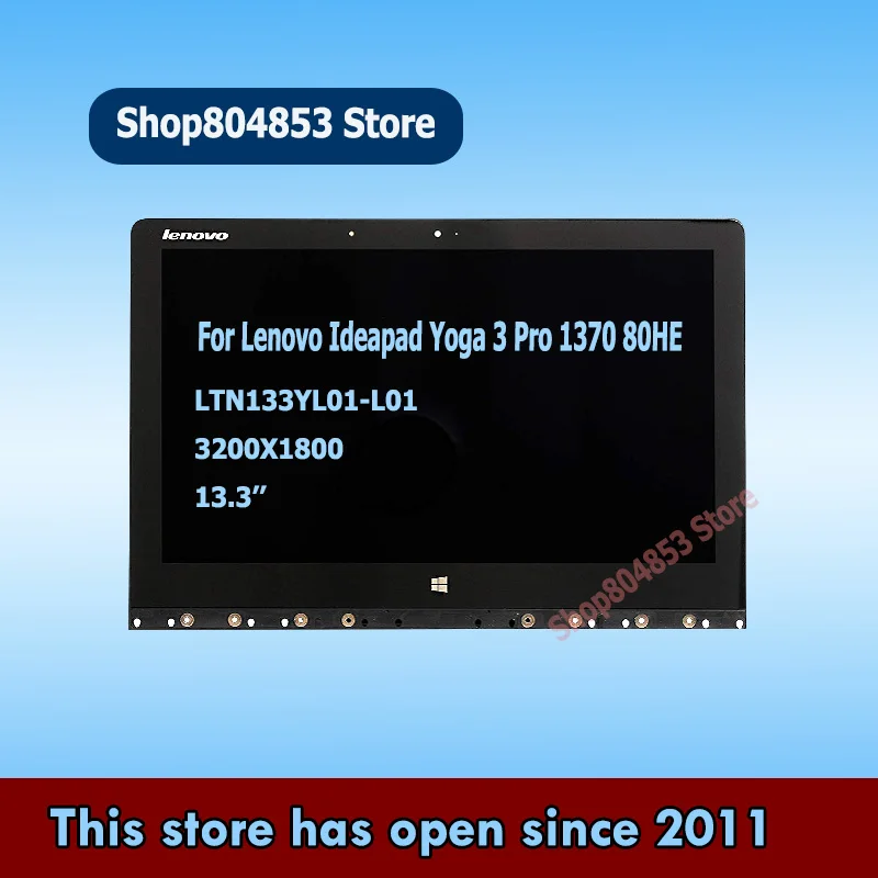 13 3 &quotLCD сенсорный экран в сборе для Lenovo Ideapad Yoga Pro 1370 80HE Замена дисплея ЖК-экраны