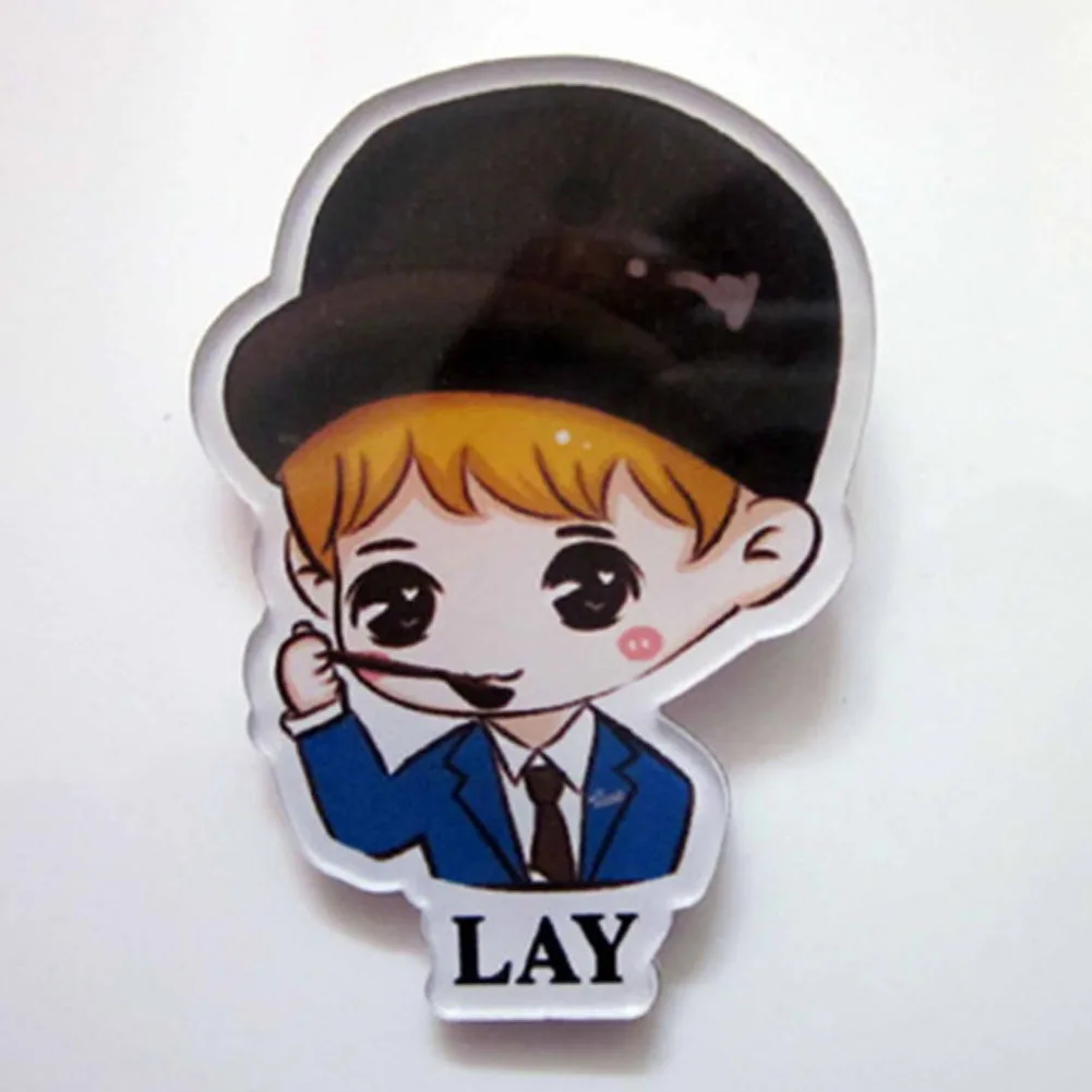 1 PC Cartoon Cute Funny EXO Brooches Acrylic Brooches Badge Backpack