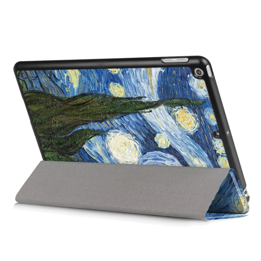 Чехол для планшета iPad 9 7 дюйма 2018 тонкий кожаный чехол подставка с откидной