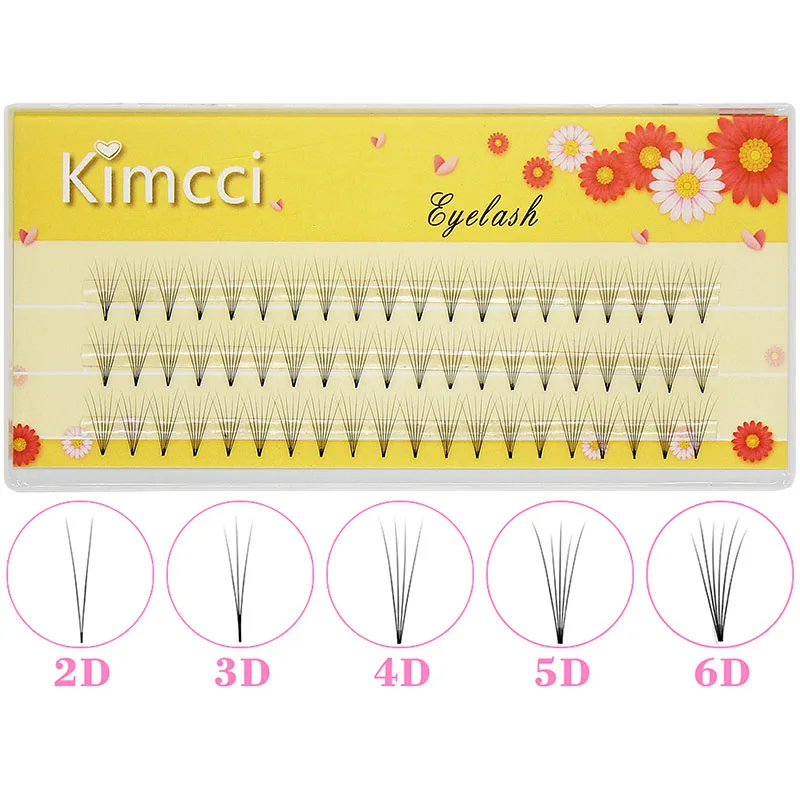 Kimcci Профессиональные Индивидуальные Накладные ресницы 2D/3D/4D/5D/6D наращивание