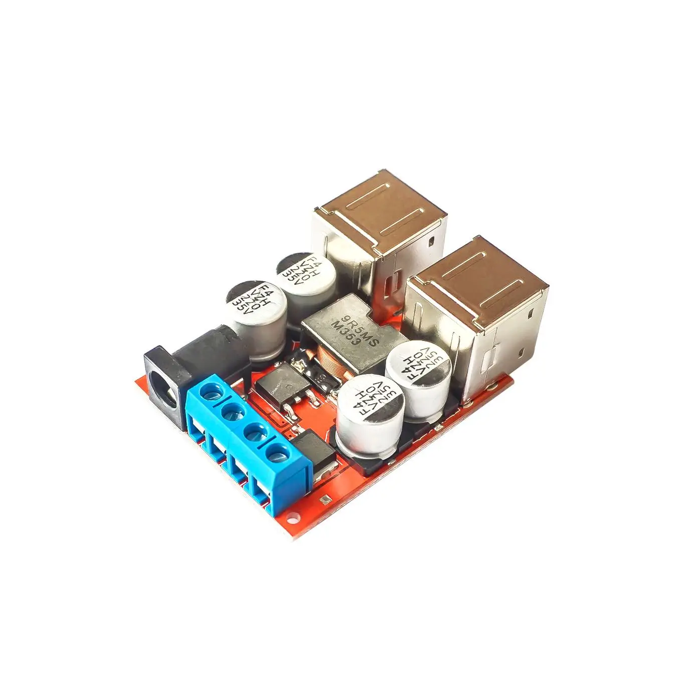 

DC-DC vehicle charging module 8V-35V 5V 8A power supply depressurization module 4 port USB output mobile charger