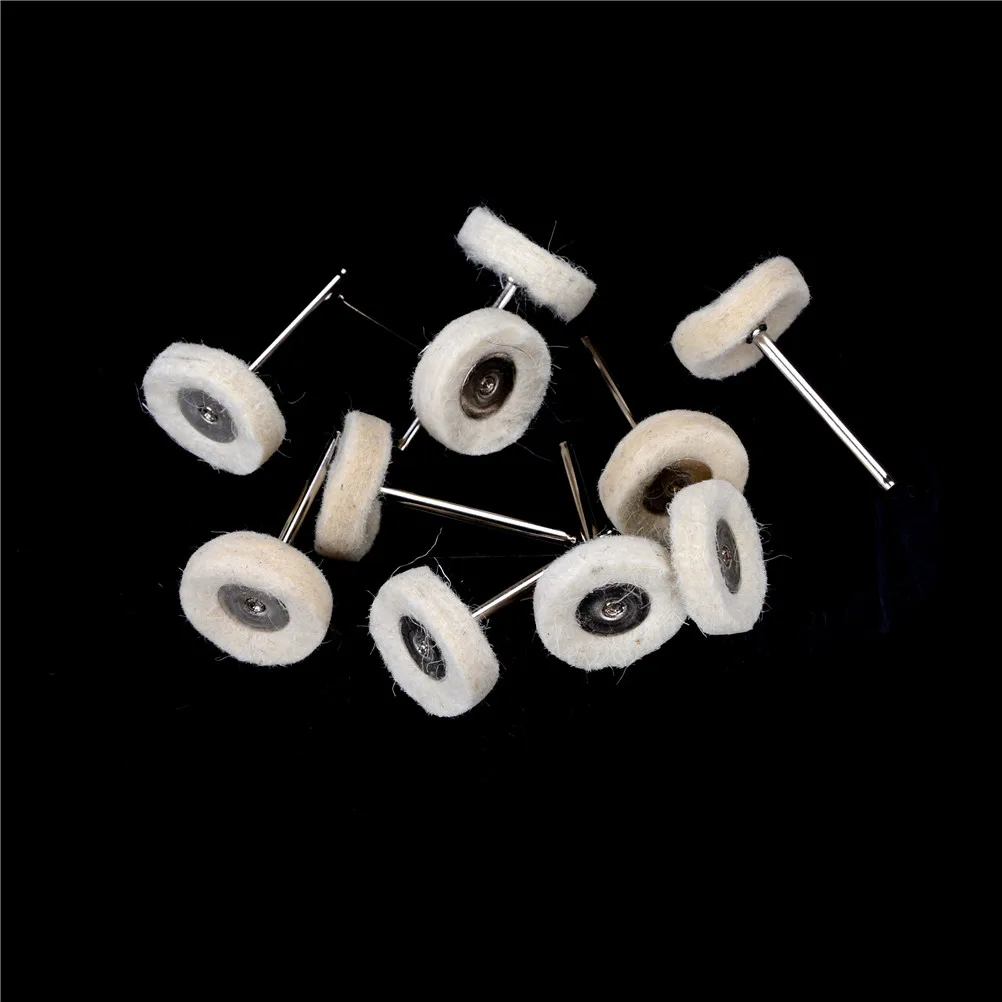 New 10Pcs Dremel Accessories Polishing Wheel Polishing Tools Wool Felt