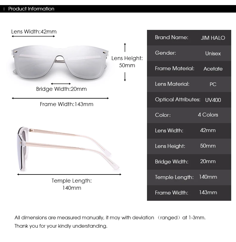 Esperanza Men Women Mirrored Rimless Wayfarer Sunglasses