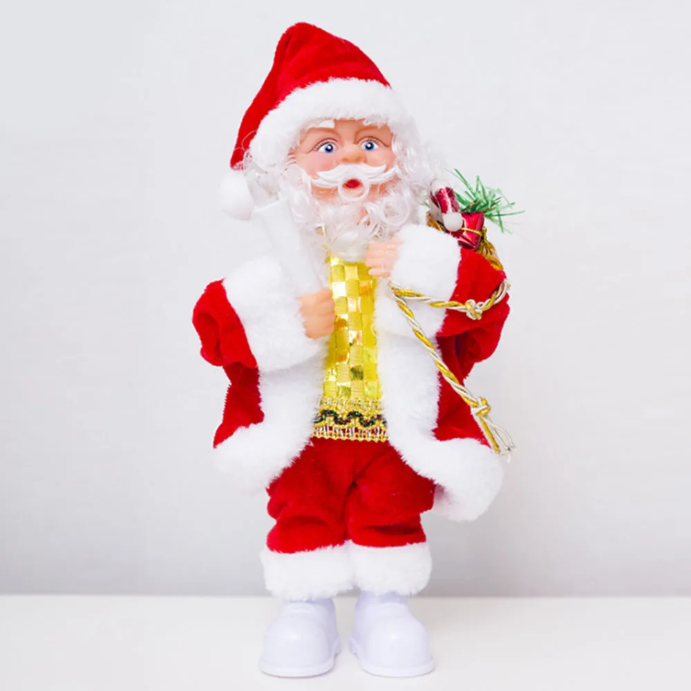 

Creative Electric Singing Dancing Lighting Santa Claus Dolls Christmas Music Doll Toys For Children Xmas Gifts