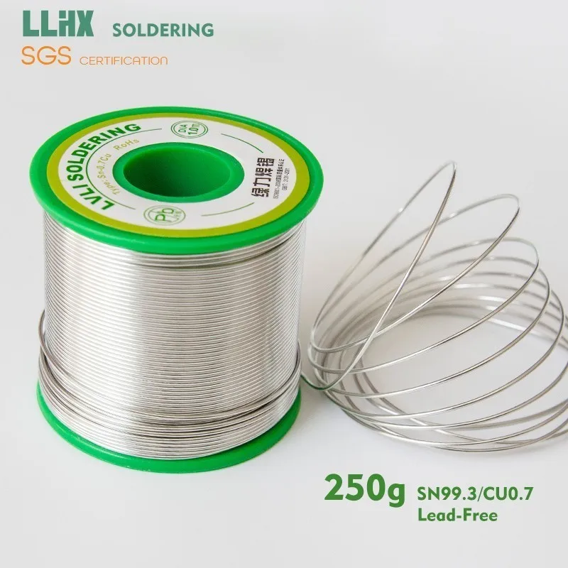 

JIADIAN 250g Solder Wire Unleaded Lead Free Rosin Core For Electrical Solder 0.5/0.6/0.8/1.0/1.2/1.5/2.0mm 99.7% Sn 0.3% Cu