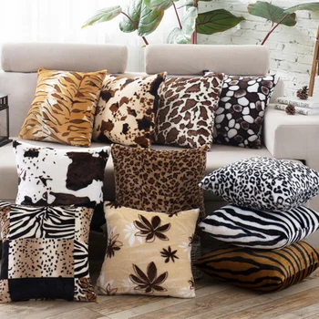 

40x40cm/15.75x15.75"Animal Figure Cushion Cover Short Plush Decorative Throw Pillow Cover Seat Sofa Embrace Pillow Case Decor