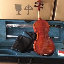 ПОЛНЫЙ РАЗМЕР 4/4 профессиональная скрипка со смычком Pernambruco и продолговатой формы, канифоль