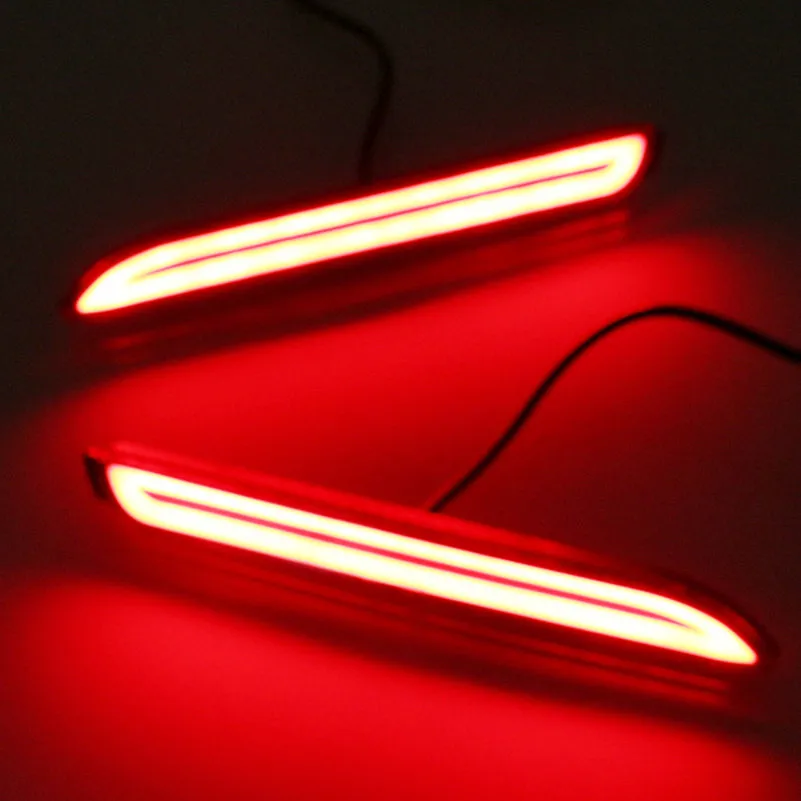 2PCS For Toyota Verso 2011 - 2015 Multi-function Car Tail Light LED Rear Fog Lamp Bumper Light Auto Brake Light Reflector