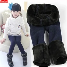 Mollad/ зимние кашемировые леггинсы для девочек; плотные теплые детские леггинсы; теплые флисовые детские леггинсы