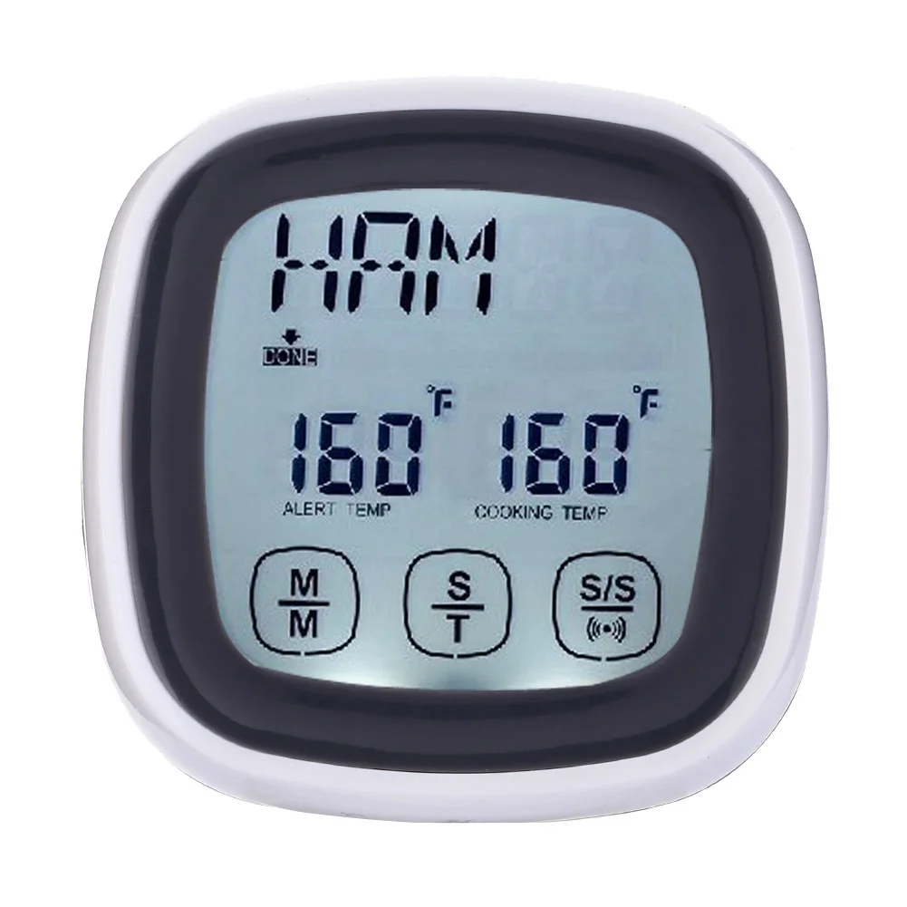 

LCD Touchscreen Barbecue Timer Food Cooking Thermometer Digital Probe Meat Thermometer BBQ Temperature Gauge Kitchen Tool