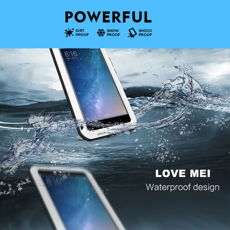 LOVE MEI Aluminum Metal Case For Xiaomi Mi Max 2 (1)