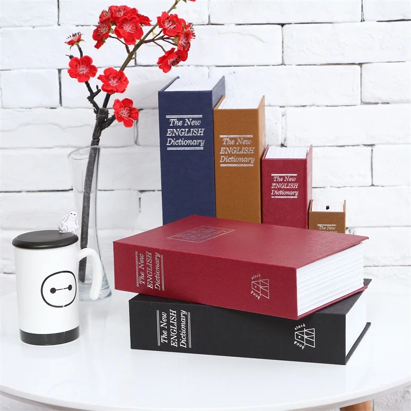 Chave de Bloqueio de Segurança Bloqueio de Aço Dicionário de Inglês Tamanho Color Caixa Escondida Cofre Simulação Livro 240*155 * 55mm m 4 –