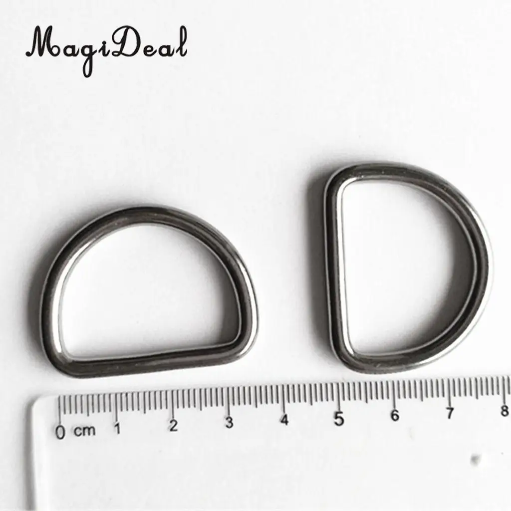 4pcs/set Marine Boat 316 Stainless Steel D Ring Fits 1.2' Webbing Weight Belt Harness Diving Scuba/ Industry Snorkeling Swimming