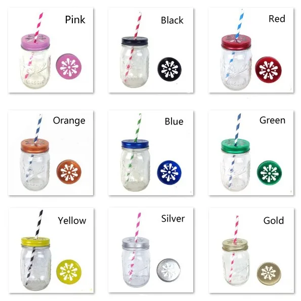 Mason Jar Lids Colors