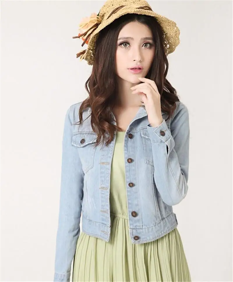 denim short jacket for girl