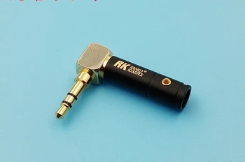 

High Quality Stereo ranko 3.5mm 3 Pole 90 Degree L shape Repair Headphone Jack Plug Cable Solder 4pcs free shipping
